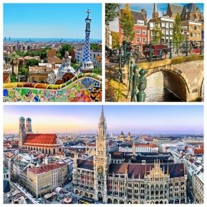 Munich-Amsterdam-Barcelona